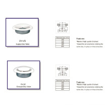 HVAC System Gi Return & Supply Air Disc Valve Air Duct Diffusers